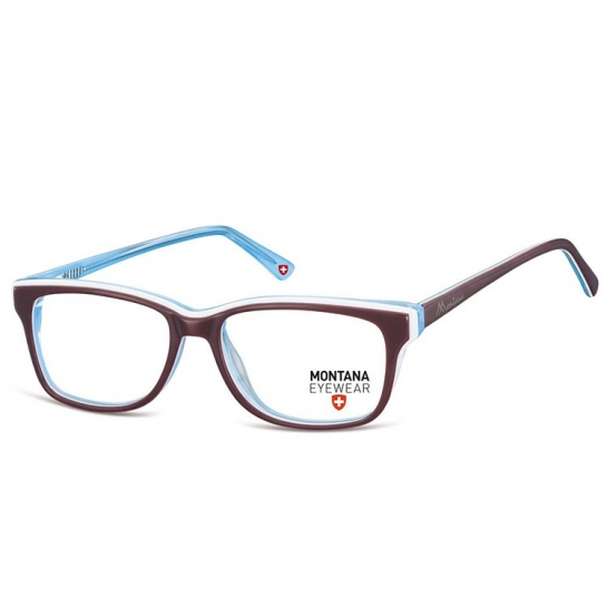 Okulary oprawki korekcyjne, optyczne nerd Montana MA81G brazowo-niebieskie